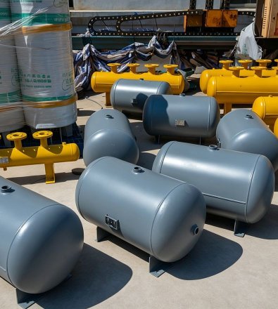 Dairy Processing - Fixed-Speed Oil-Injected Rotary Screw with 8,000 L Horizontal Air Receiver