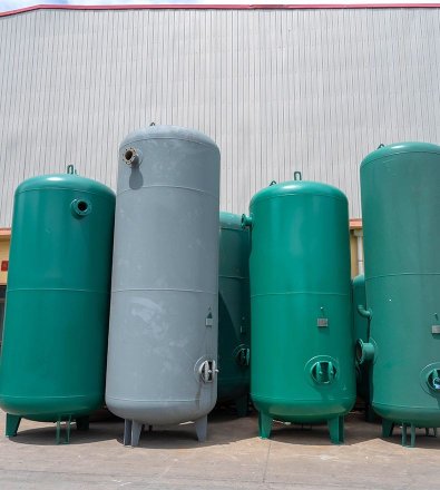Cement Production - Integrated Tank-Mounted VSD Screw Package with 1,000 L Vertical Air Receiver
