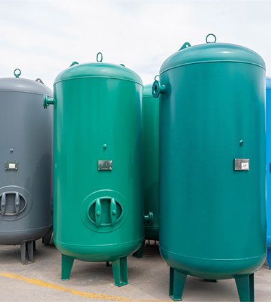 PET Bottle Blowing - Two-Stage Oil-Injected Rotary Screw with 3,000 L Horizontal Air Receiver