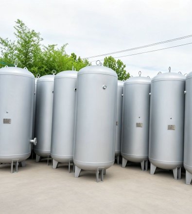 Pharmaceutical Manufacturing - Integrated Tank-Mounted VSD Screw Package with 1,500 L Vertical Air Receiver