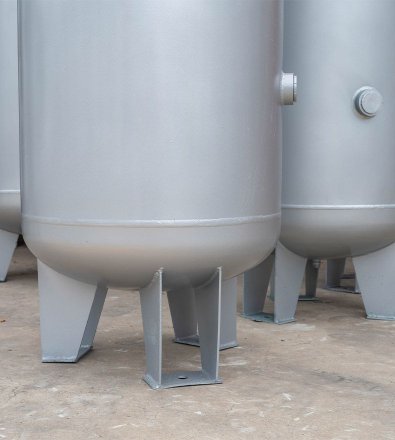 PET Bottle Blowing - Two-Stage Oil-Free Rotary Screw with 6,000 L Vertical Air Receiver
