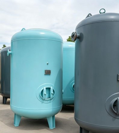 Pharmaceutical Manufacturing - Two‑Stage Oil‑Injected Rotary Screw with 2,500 L Horizontal Air Receiver