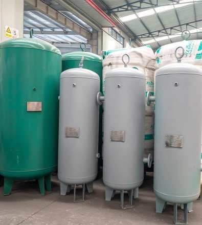 PET Bottle Blowing - Oil-Free Reciprocating Compressor Package with 2,000 L Horizontal Air Receiver