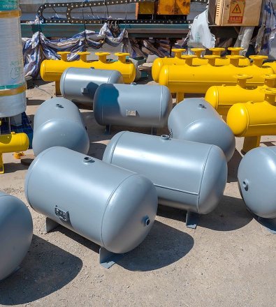 Wastewater Treatment - Two-Stage Oil-Free Rotary Screw with 10,000 L Horizontal Air Receiver
